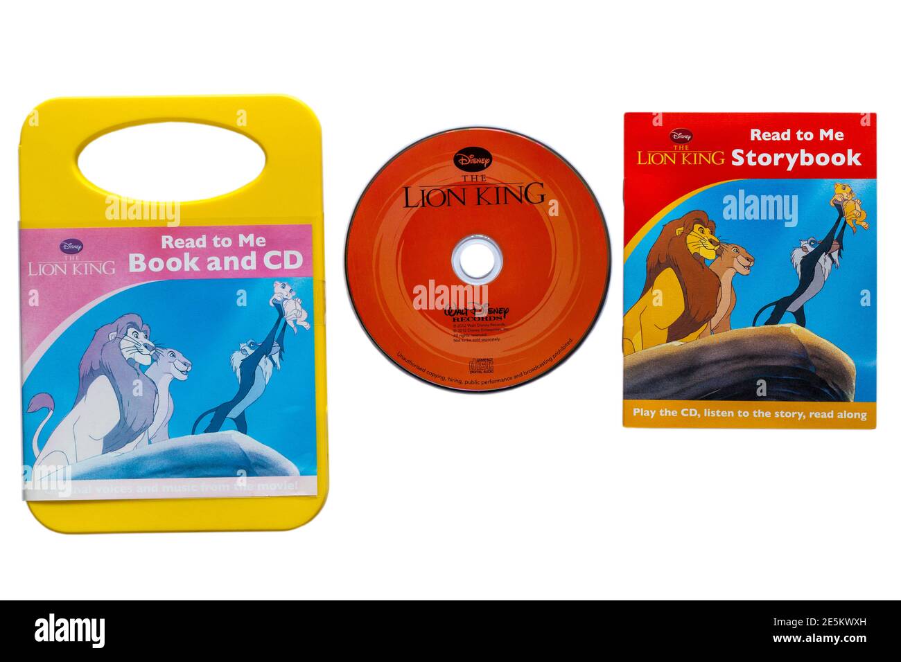 Disney Lion King Read To Me Book And Cd Removed From Case Isolated On White Background Stock Photo Alamy