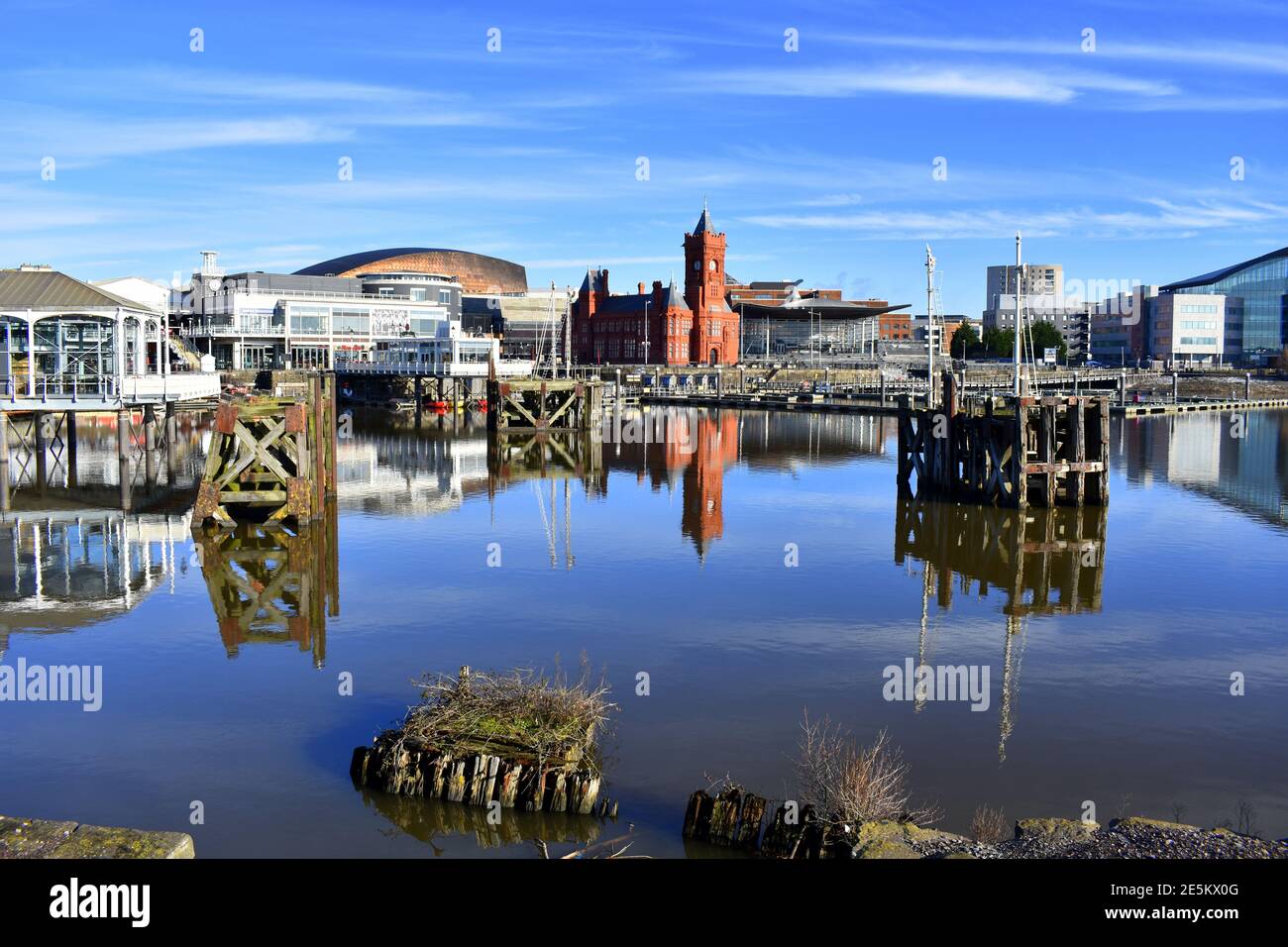 Mermaid Quay, Cardiff Bay waterfront, Cardiff, Wales Stock Photo