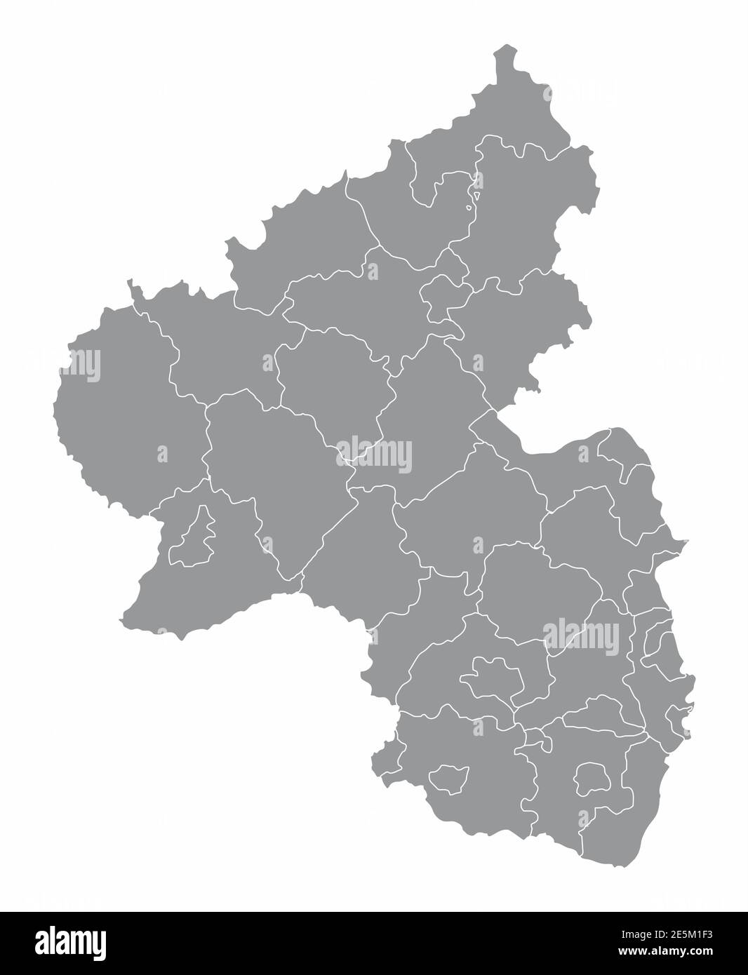 Rhineland-Palatinate districts map Stock Vector