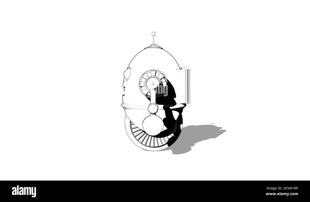 robot icon isolated on white background 3d illustration Stock Photo - Alamy