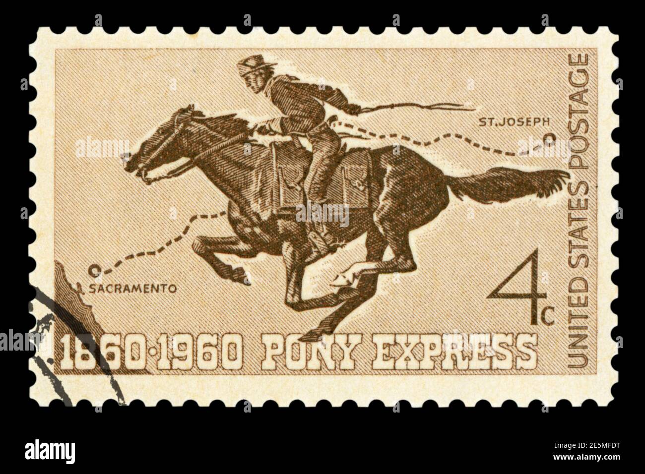 Pony express stamp hi-res stock photography and images - Alamy