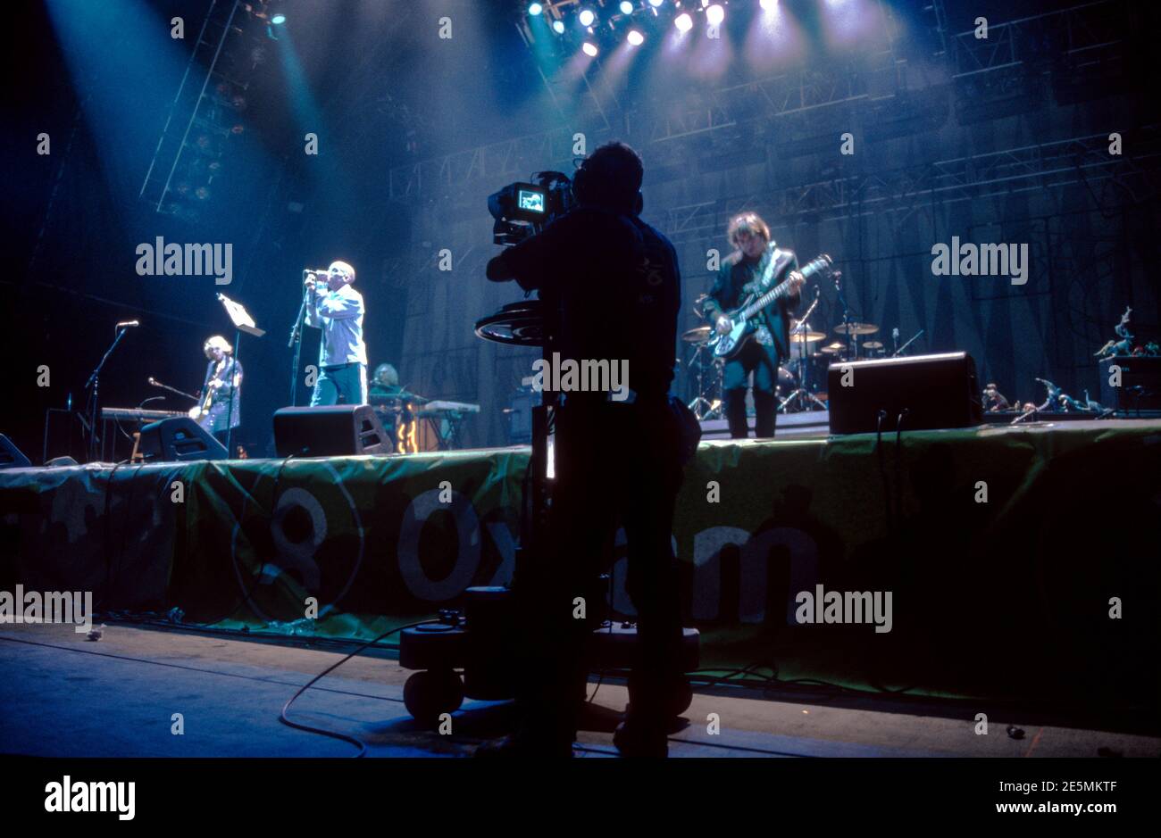 R.E.M performing at the Glastonbury Festival 1999, Somerset, England
