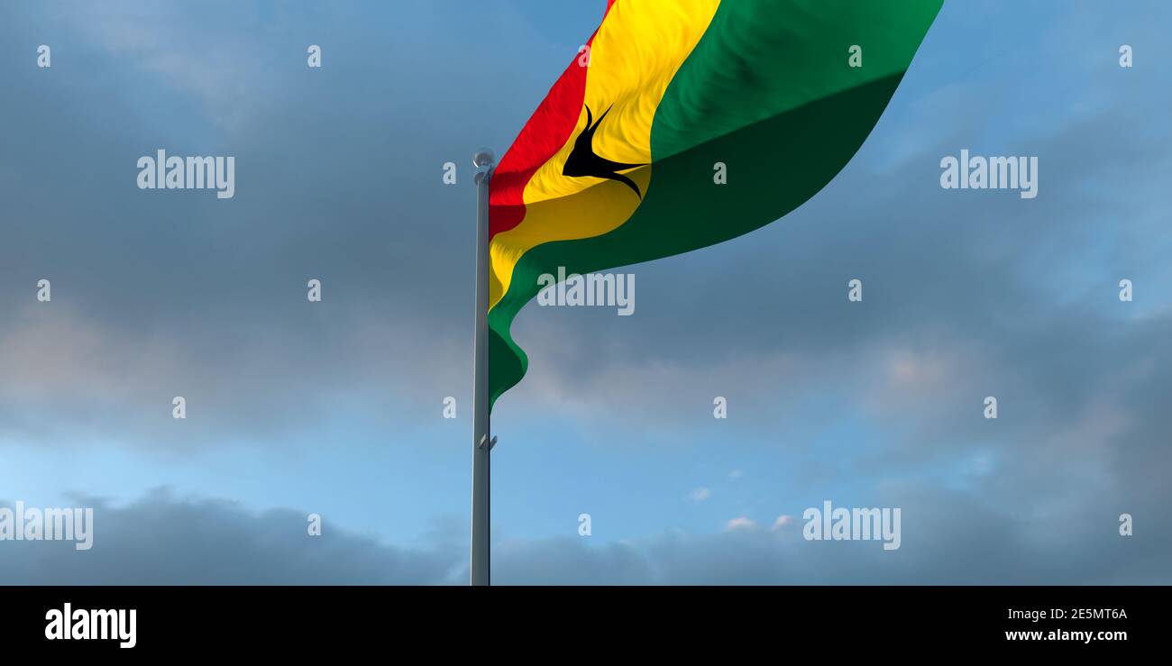 3d rendering of the national flag of the Ghana Stock Photo - Alamy