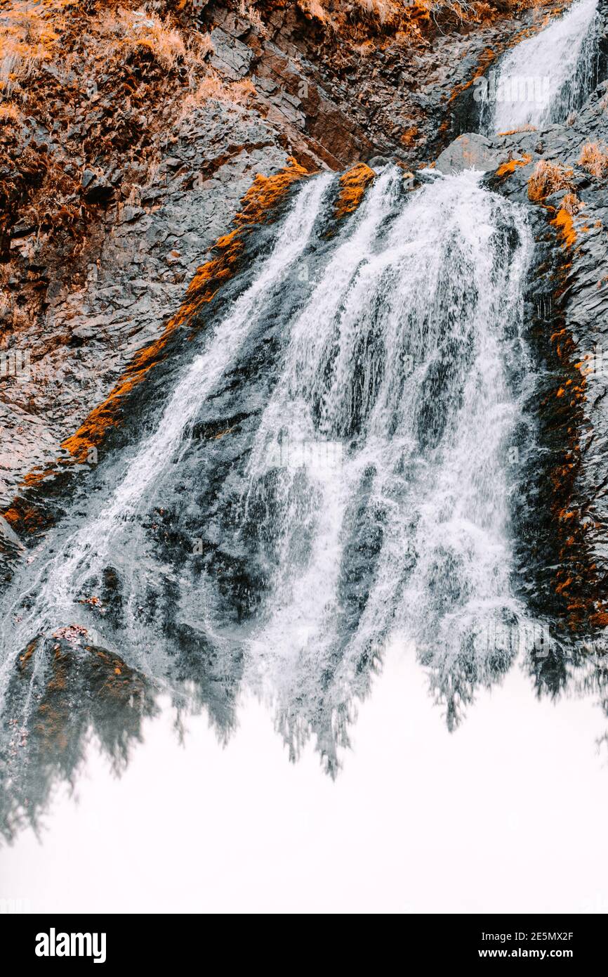 Alpine landscape with waterfall hi-res stock photography and images - Alamy