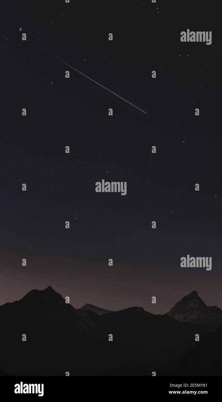 Starry night in mountains hi-res stock photography and images - Alamy