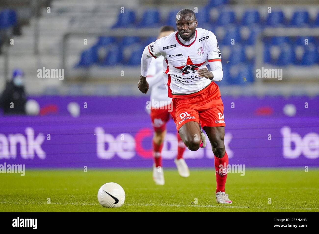 Genk Belgium January 27 Ibrahima Seck Of Zulte Waregem During The Pro League Match Between Krc Genk And Sv Zulte Waregem At Luminus Arena On Janua Stock Photo Alamy