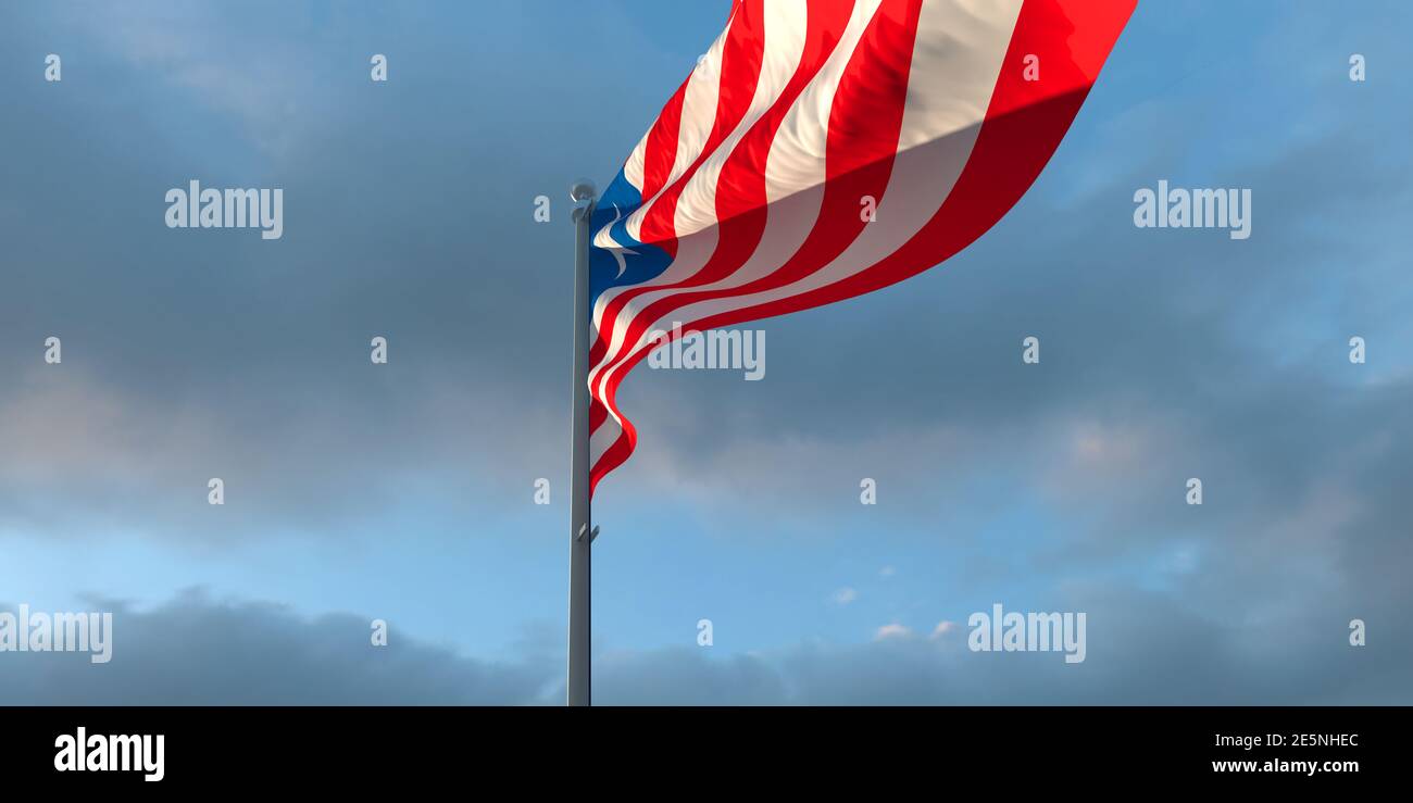 3d rendering of the national flag of the Liberia Stock Photo - Alamy