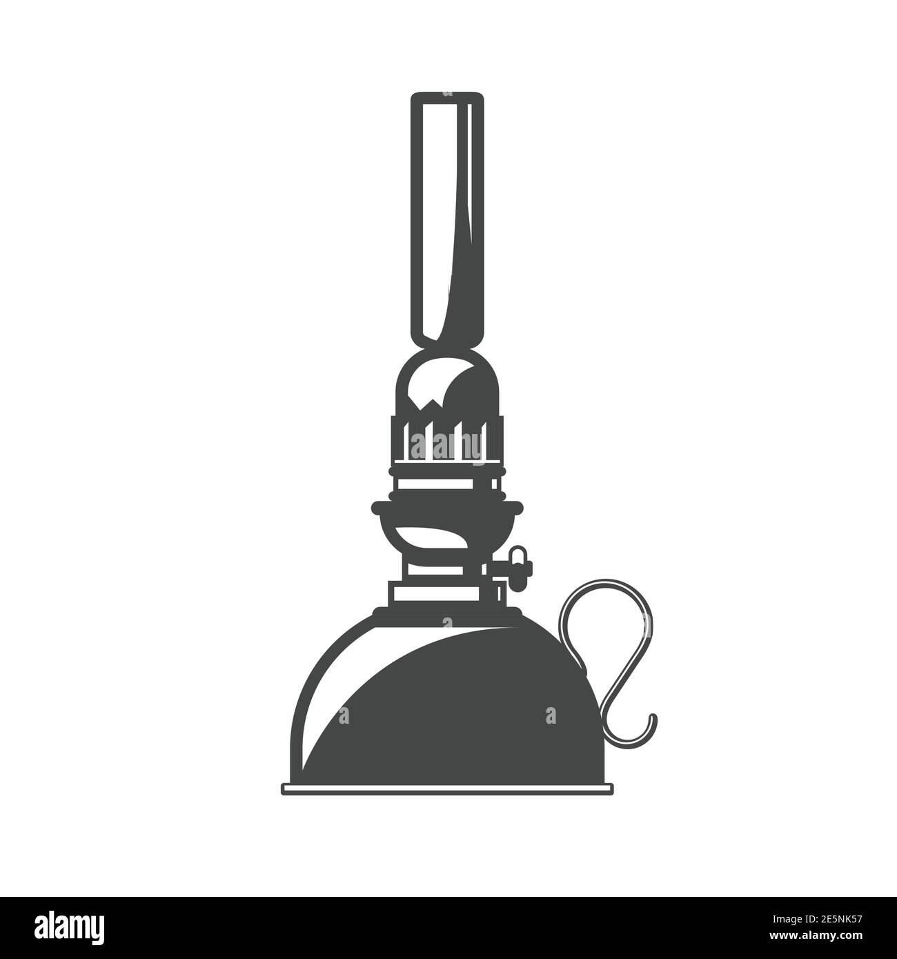 Silhouette of vintage oil lantern, oil or kerosene camping lamp, vector  Stock Vector Image & Art - Alamy
