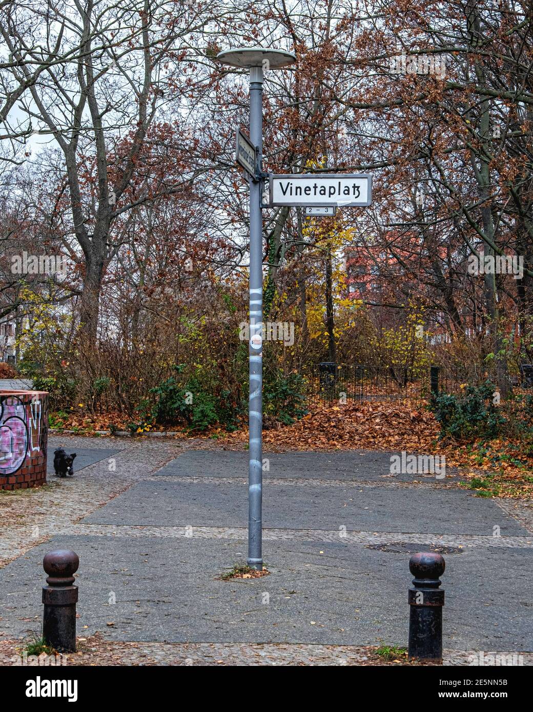 Vinetaplatz sign in Swinemünder Straße,Berlin Germany Stock Photo