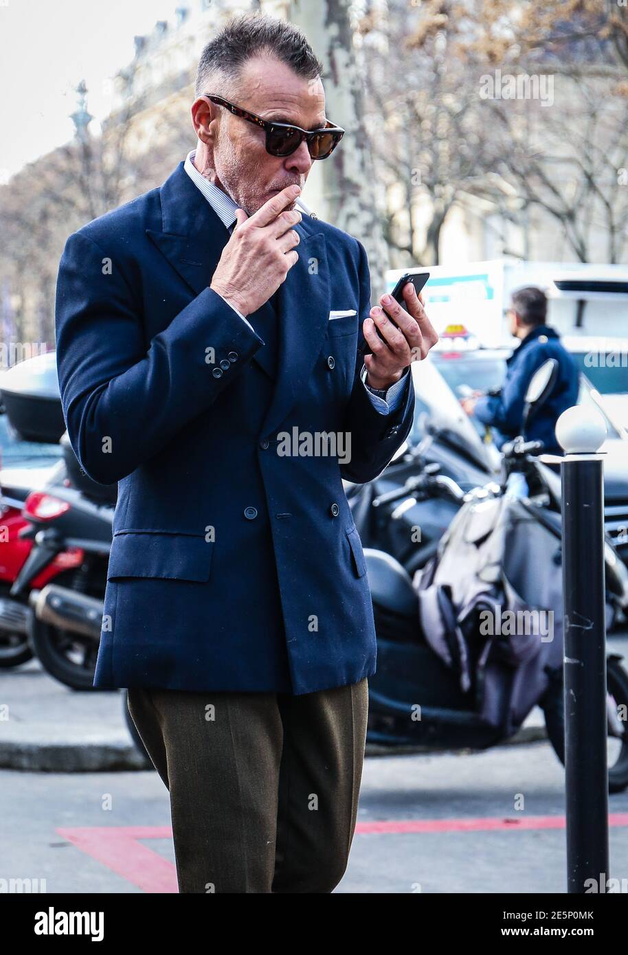 PARIS, France- March 5 2018: George Cortina on the street in Paris ...