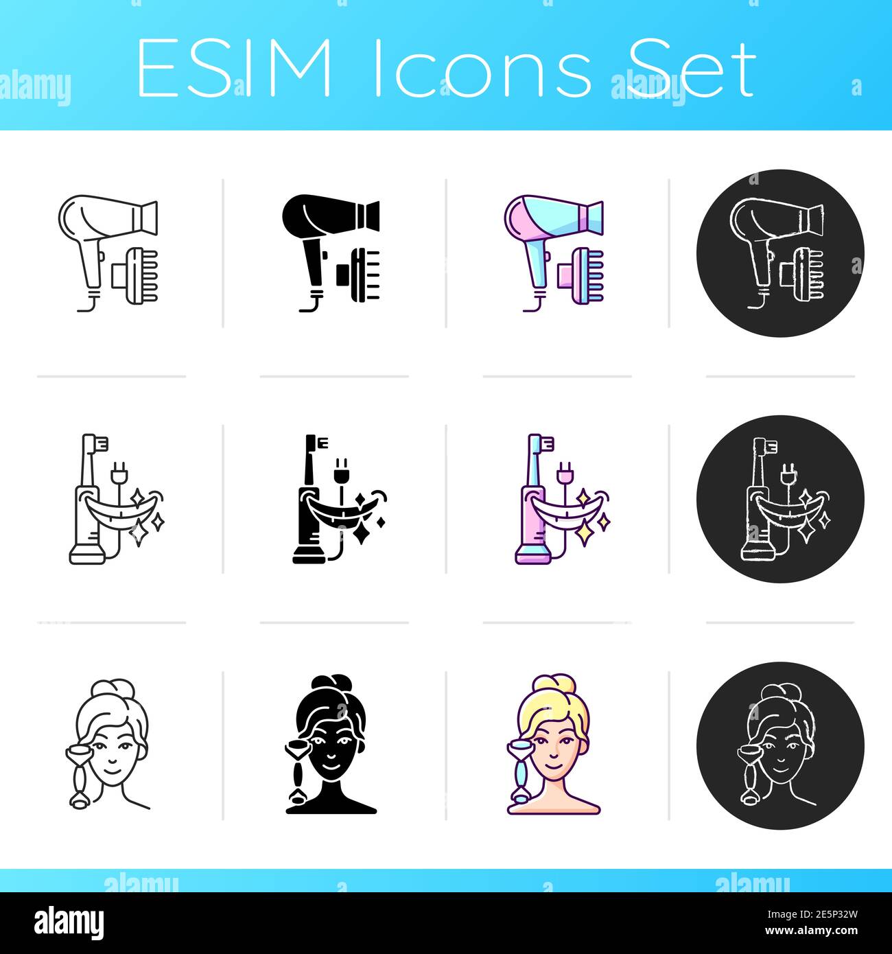 Skincare routine icons set Stock Vector Image & Art - Alamy