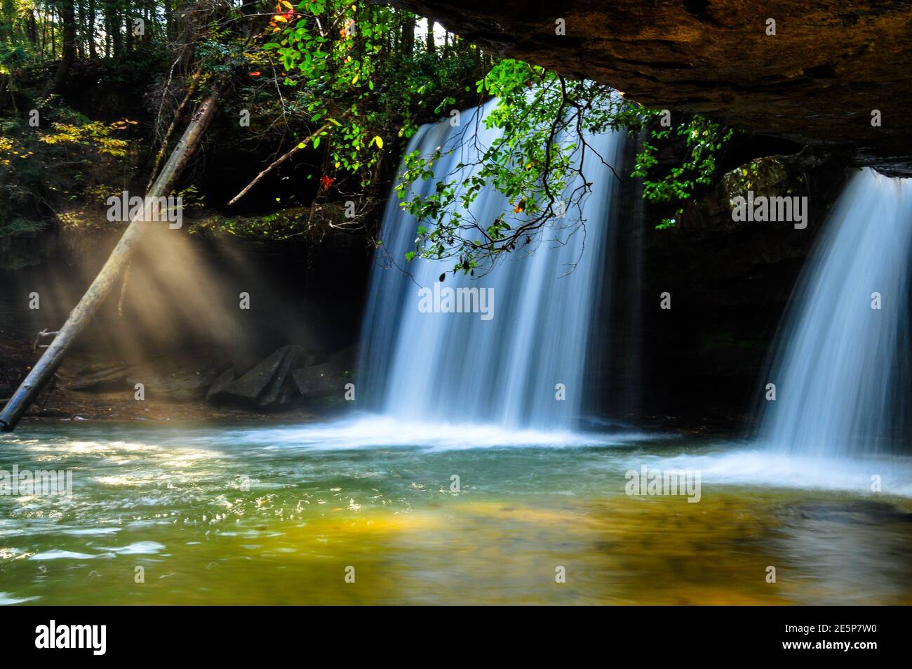 Caney Creek Falls Stock Photo Alamy