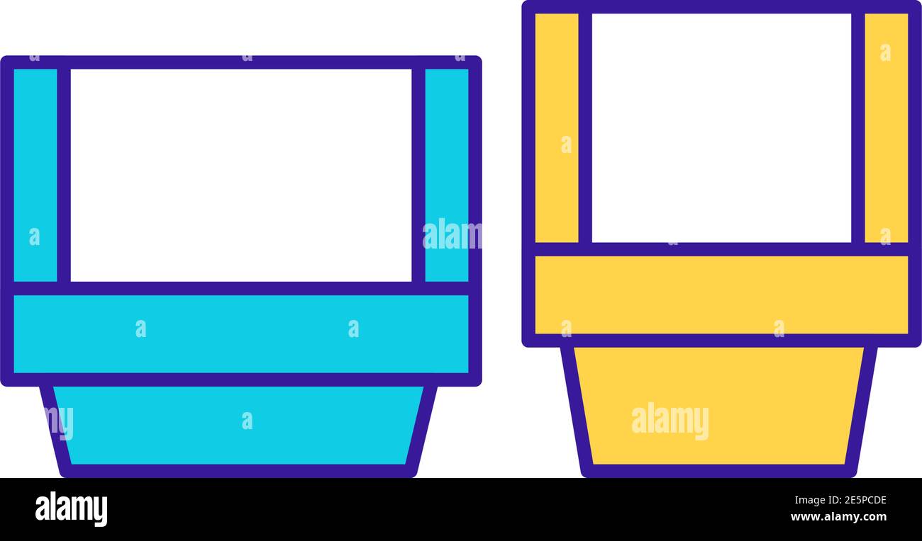 Storehouse boxes RGB color icon Stock Vector