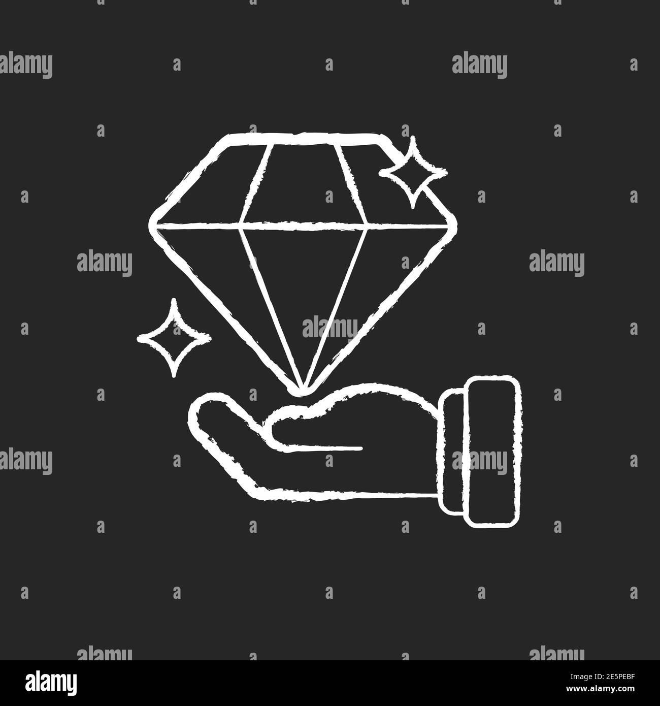 Valuable chalk white icon on black background Stock Vector Image & Art ...