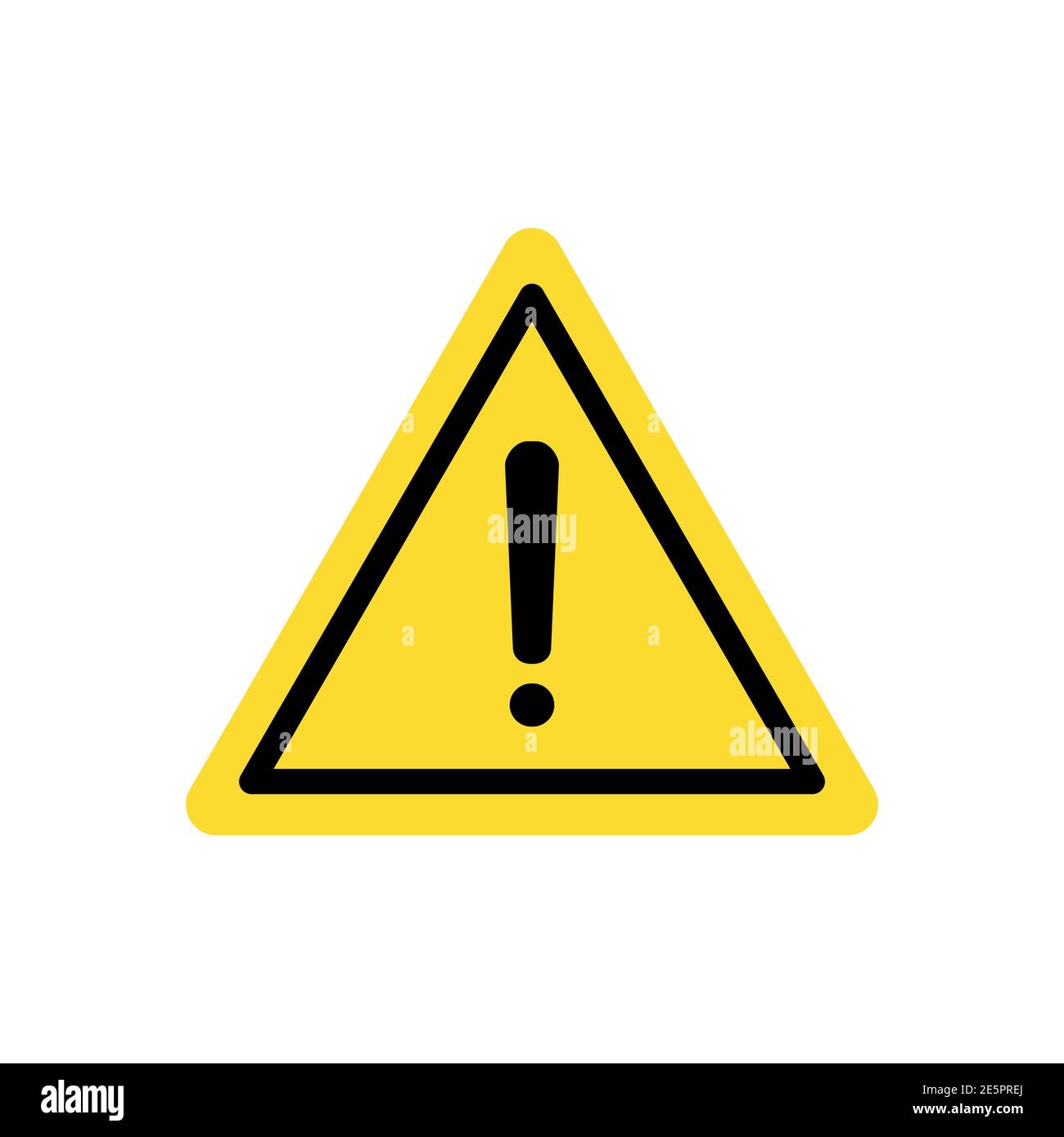 Yellow triangle with exclamation mark. Allert icon. Road warning sign