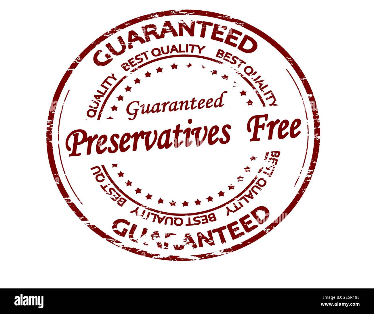 Rubber stamp with text preservatives free inside, vector illustration Stock Photo