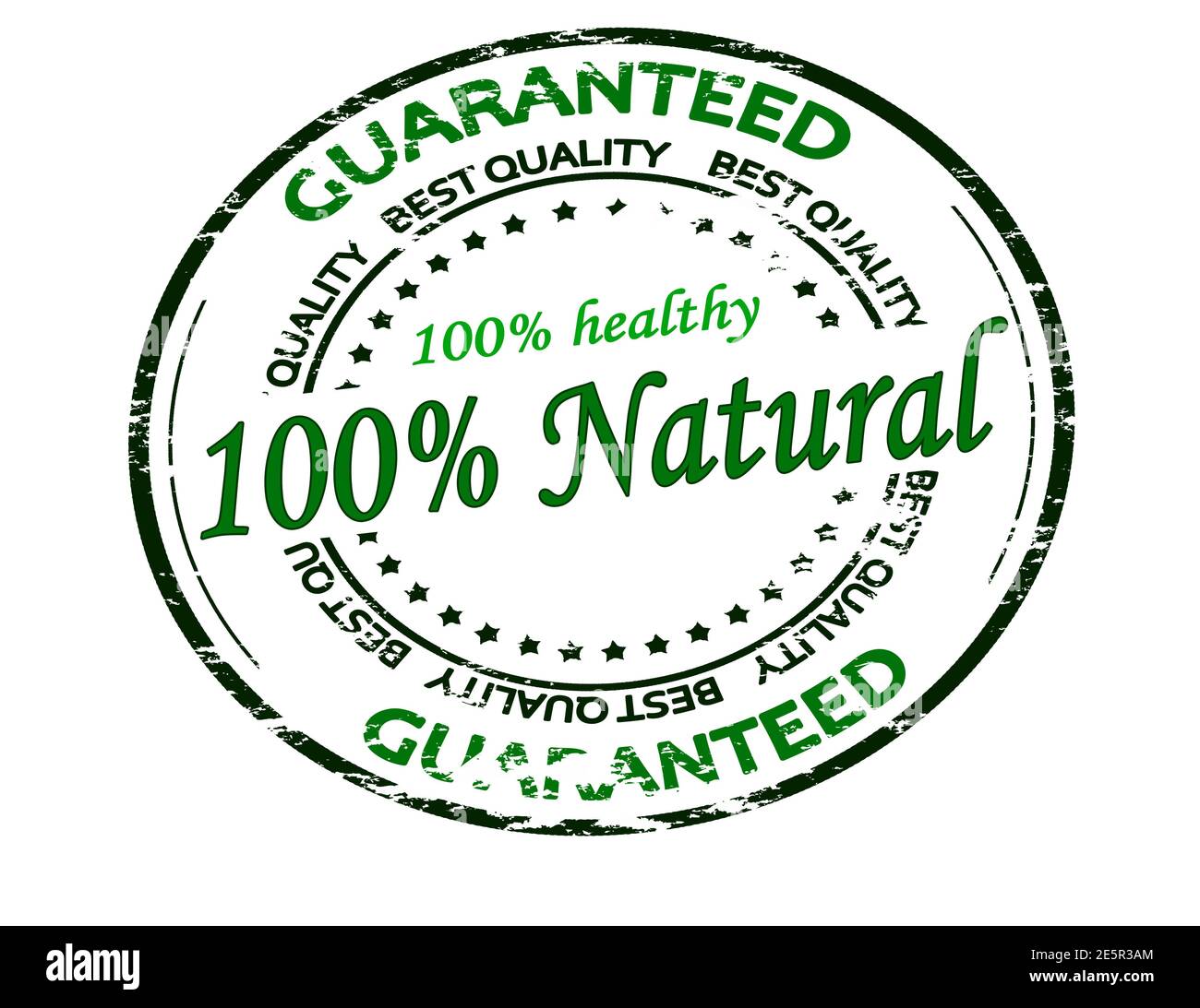 Rubber stamp with text one hundred percent natural inside, vector illustration Stock Photo