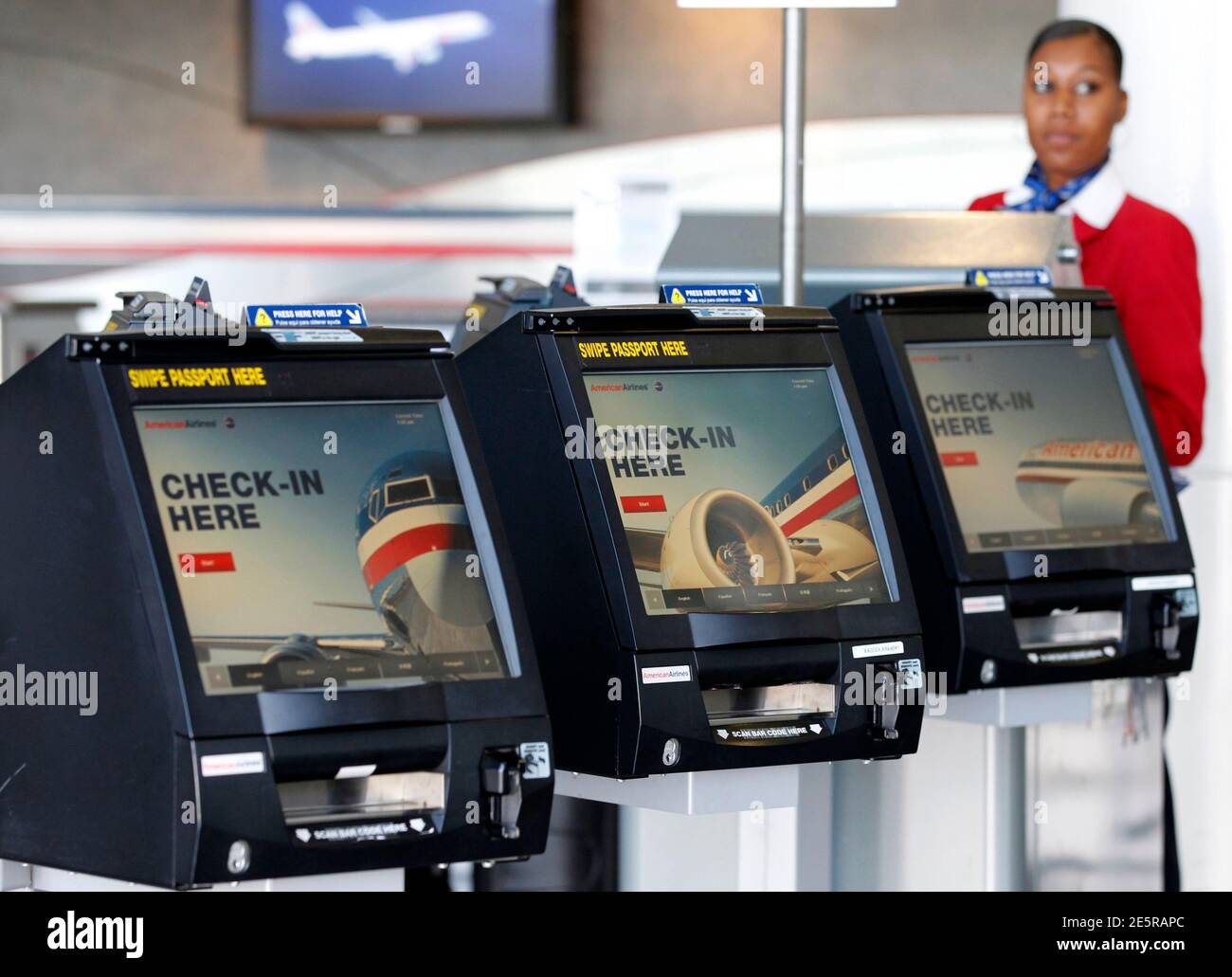 American airlines self check in hires stock photography and images Alamy