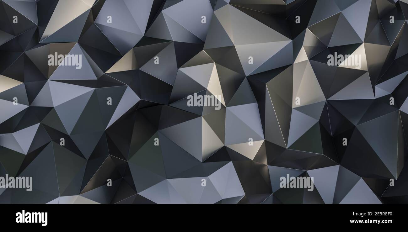 triangle geometric shape pattern with dark metal surface 3d render ...
