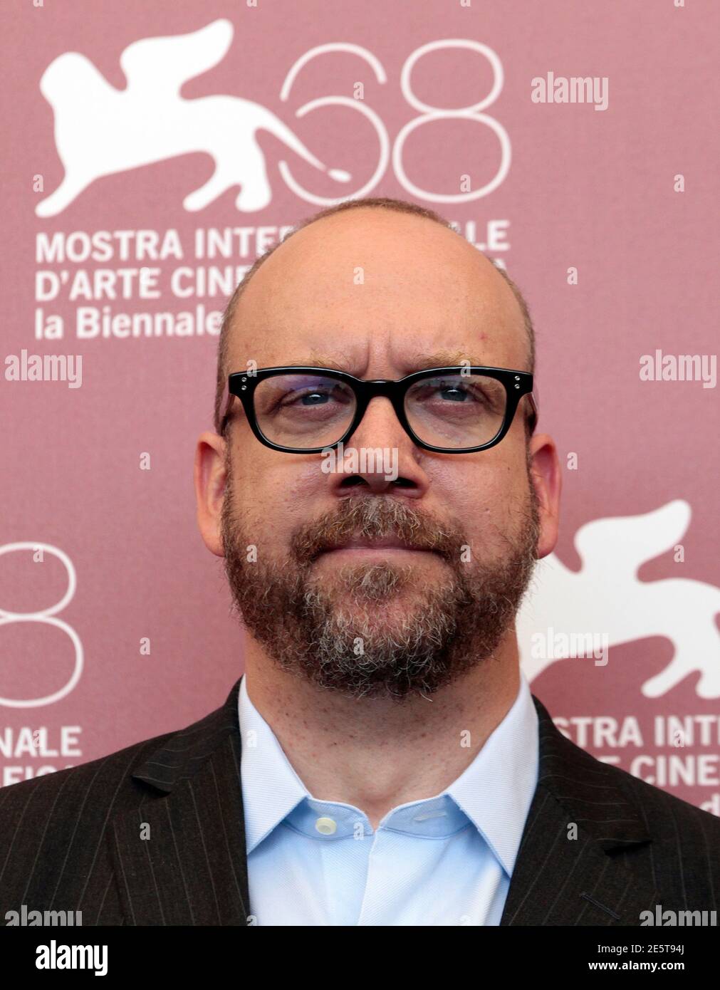 Actor Paul Giamatti poses during a photocall for the film  'The Ides of March' at the 68th Venice Film Festival in Venice August 31, 2011. REUTERS/Alessandro Bianchi  (ITALY - Tags: ENTERTAINMENT HEADSHOT) Stock Photo