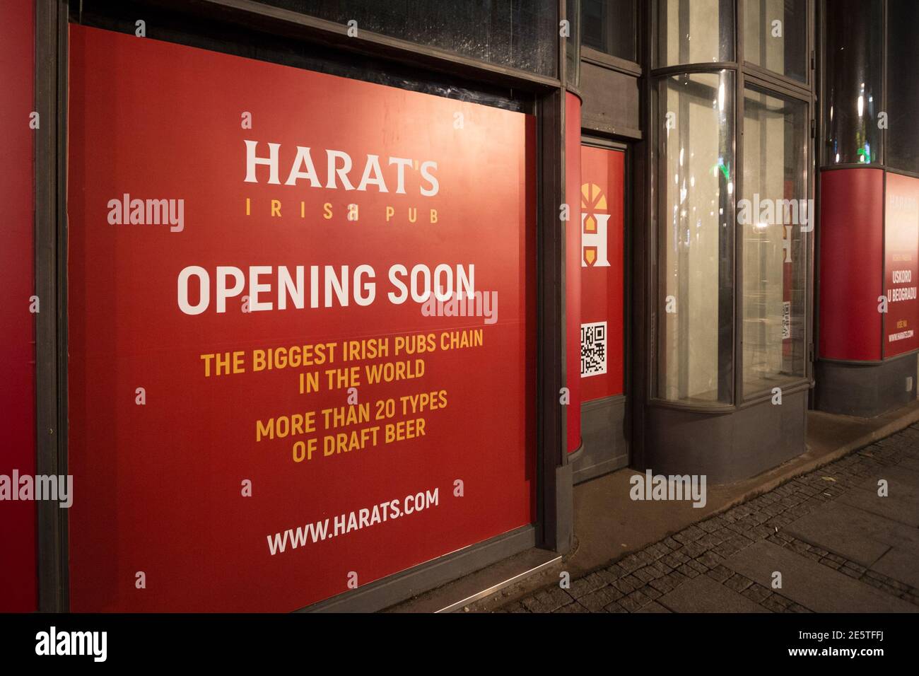 Belgrade Serbia December 12 Harat S Logo In Front Of Their Newly Open Bar In Belgrade Harats Is A Chain Of Irish Pub Spread Worldwide Speci Stock Photo Alamy