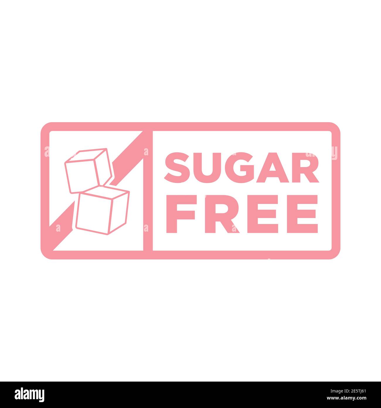 No sugar added icon. Sugar free symbol. Stock Vector
