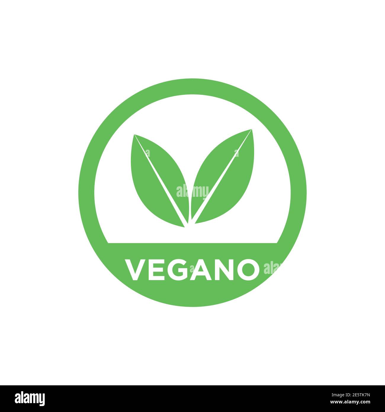 Vegan icon written in Spanish icon Stock Vector