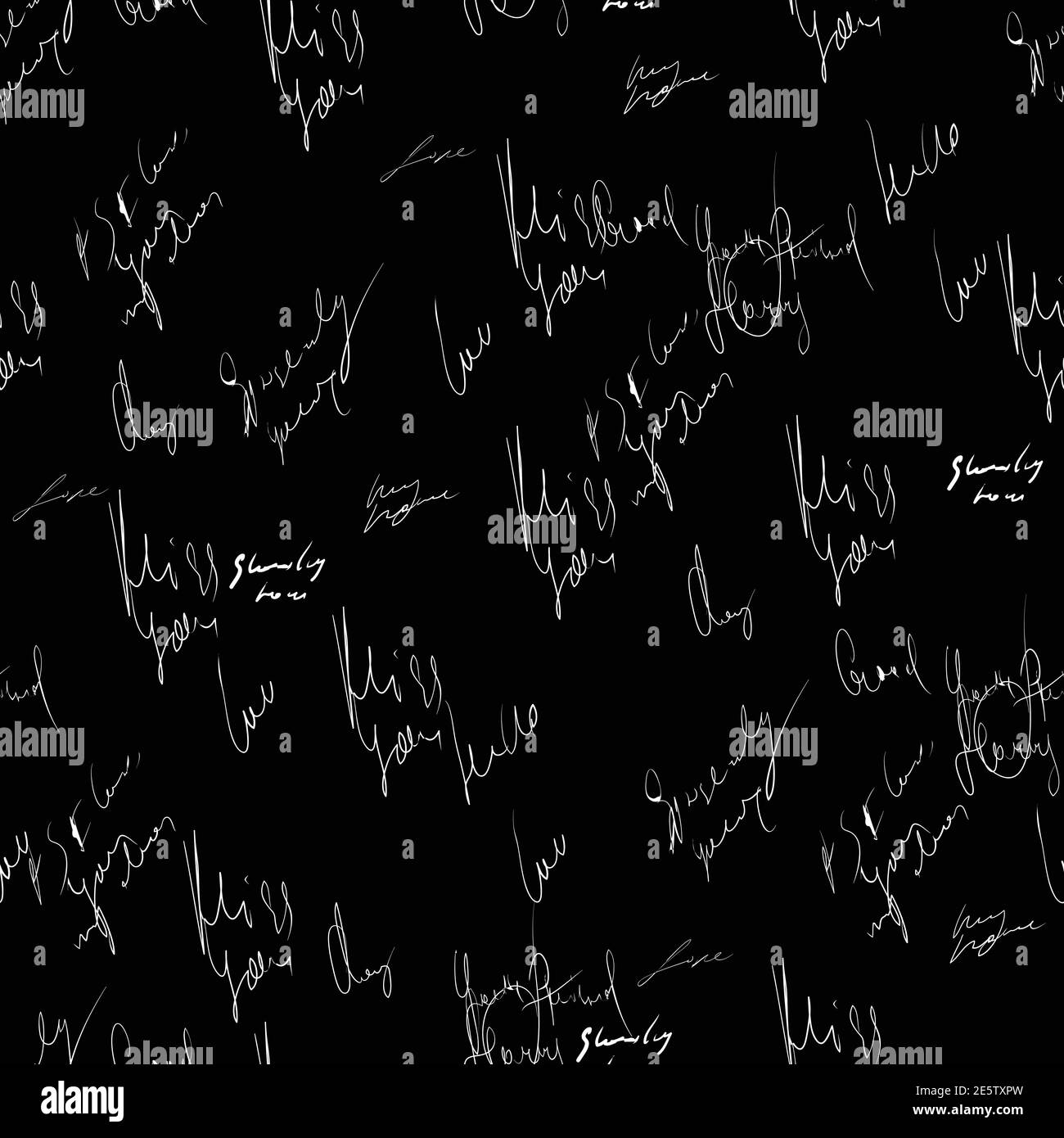 Stylized handwriting Black and White Stock Photos & Images - Alamy
