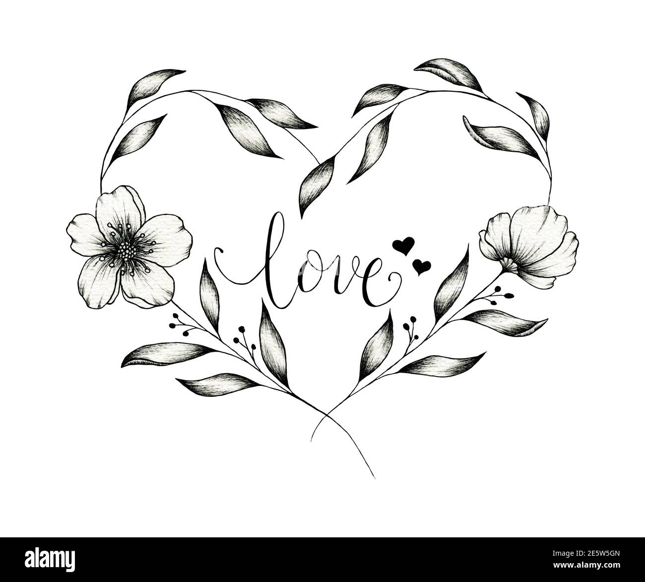 Vintage tattoo heart hi-res stock photography and images - Alamy