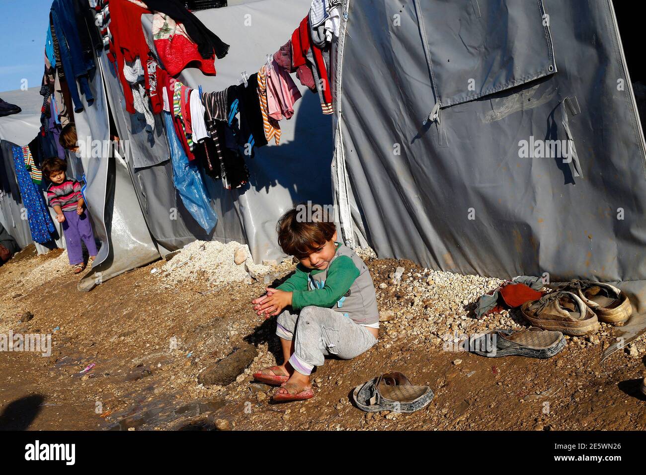 The kurdish refugee camp on the turkey iraq border hi-res stock ...