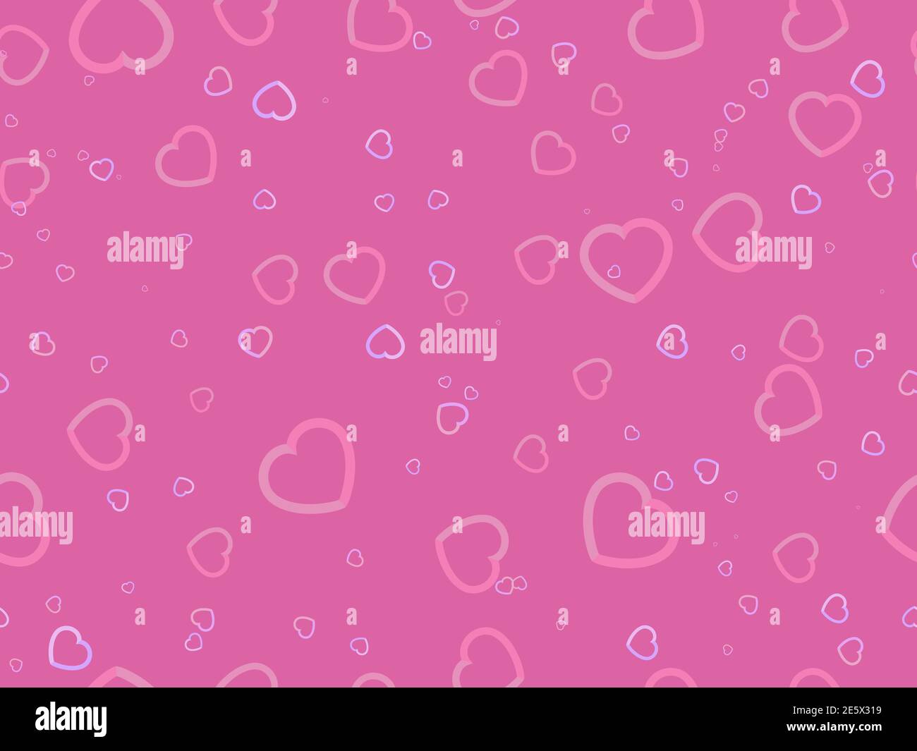 Hearts seamless pattern for Valentine's day. Hearts on a pink ...