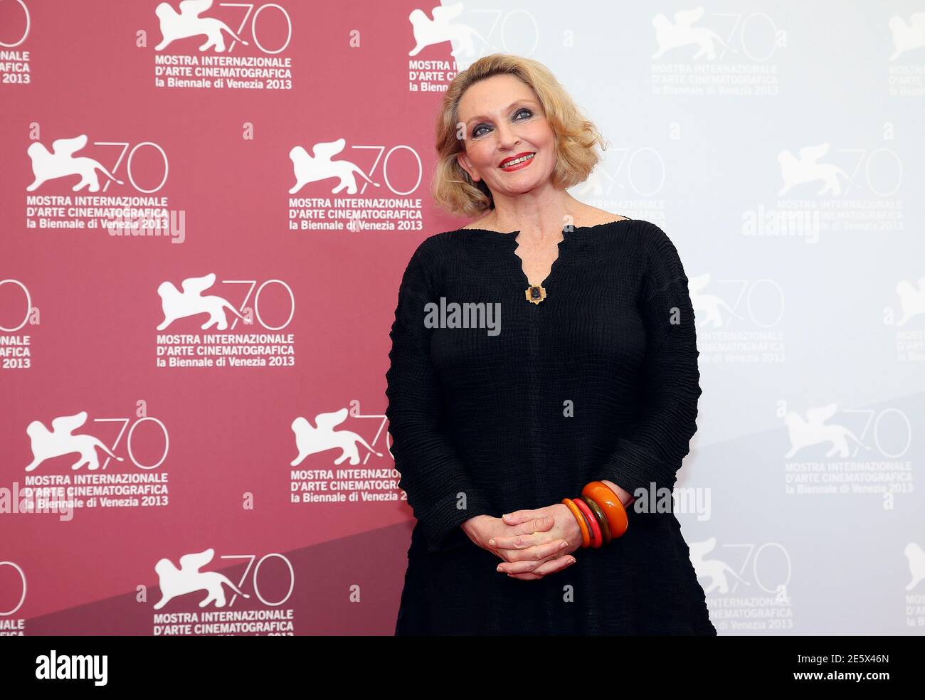 Australian writer Robyn Davidson, author the novel "Tracks", poses during a photocall during the 70th Venice Film Festival in Venice August 29, 2013. The John Curran movie "Tracks" debuts at the