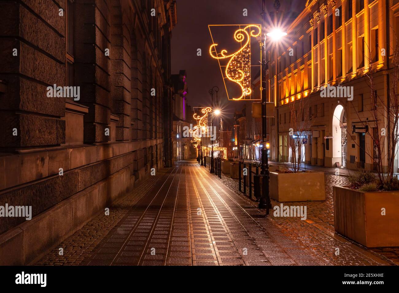 Night Christmas Old Town of Poznan, Poland Stock Photo