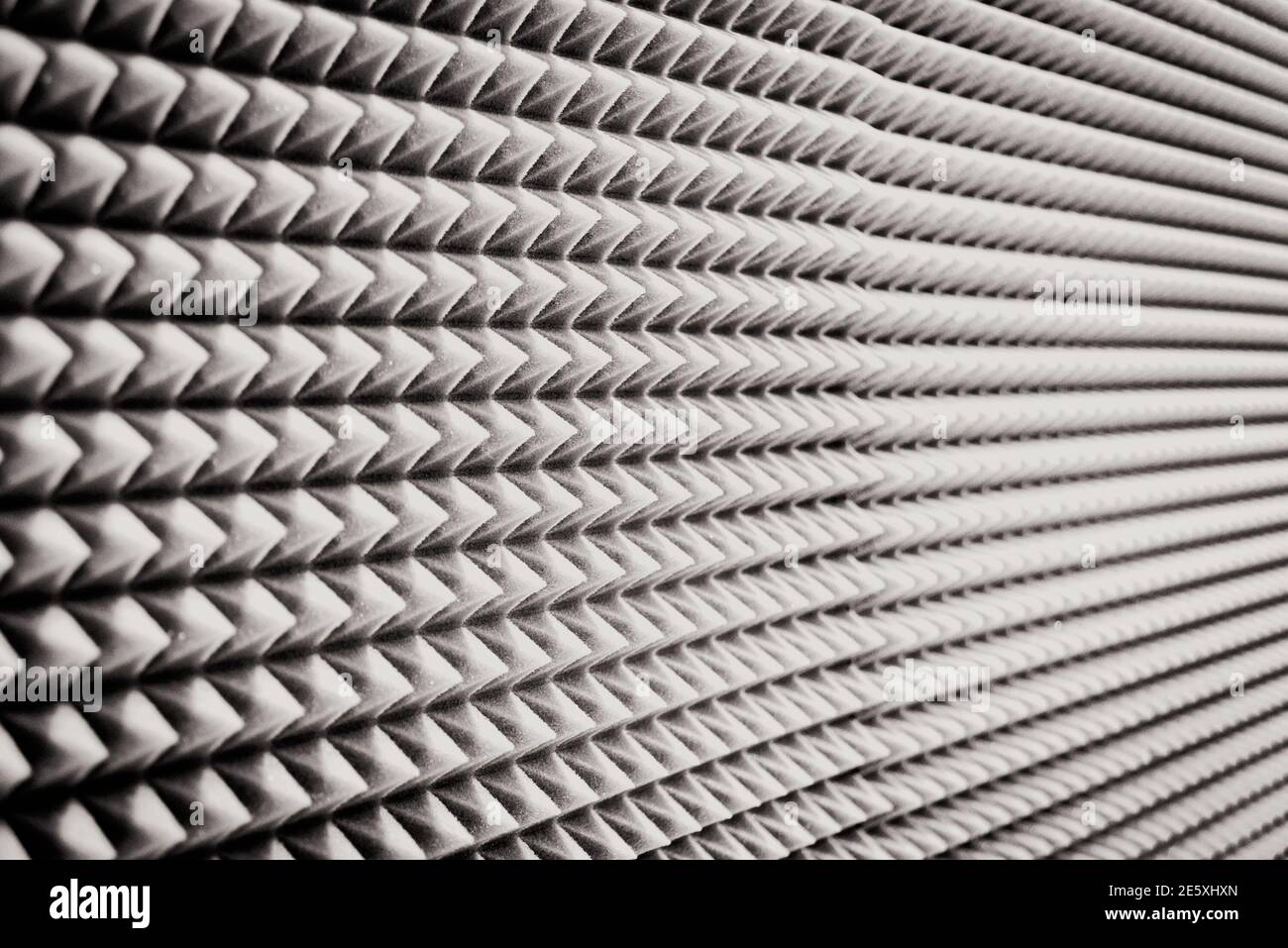 close up Sound Absorption, noise reduction texture in recorder room ,with light flare. Stock Photo