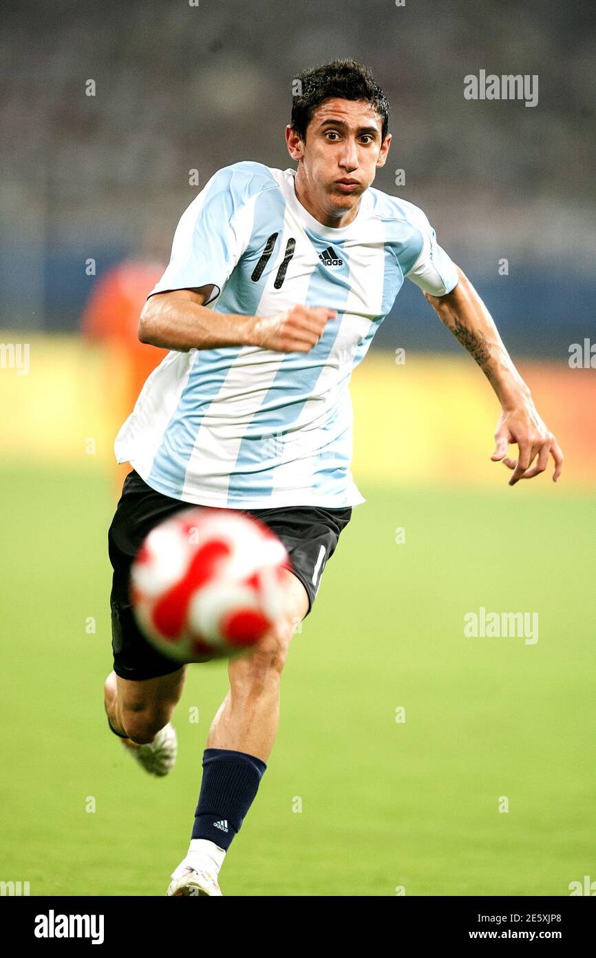 Angel Di Maria at the 2008 Olympic Games in a game against the