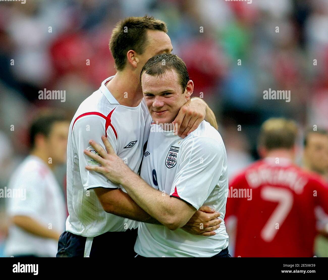 English superstar Wayne Rooney with Peter Crouch at the 2006 World Cup
