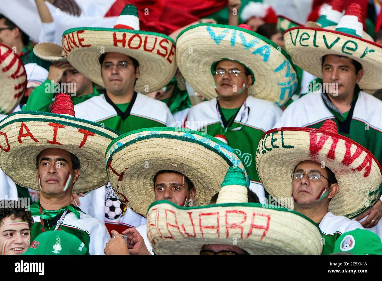 Mexican soccer fans in sombreros at the 2006 FIFA World Cup, in Germany