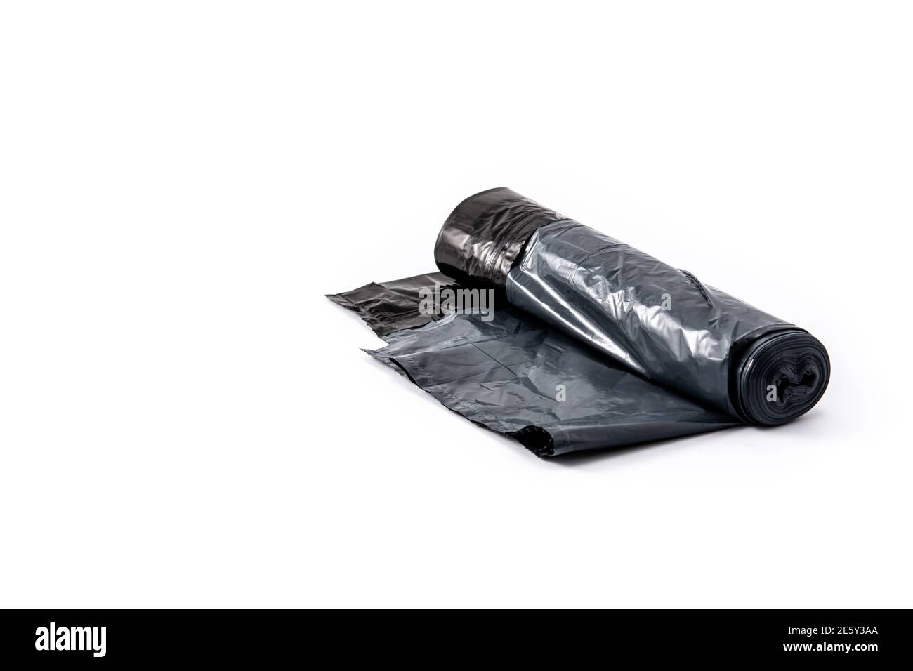 Gray trash bag isolated on white background Stock Photo Alamy
