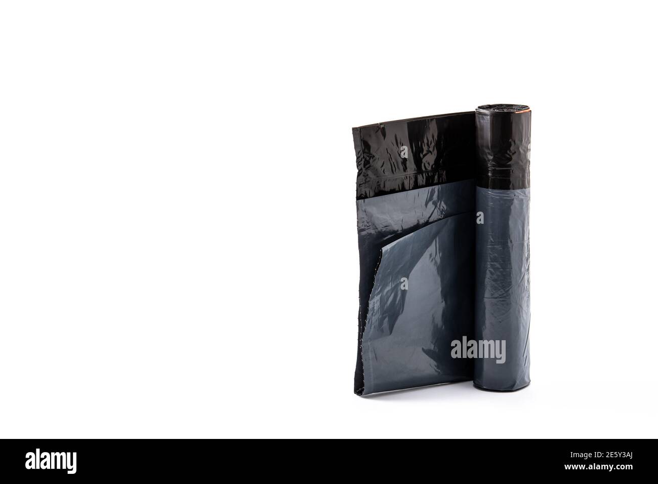 Gray trash bag isolated on white background Stock Photo