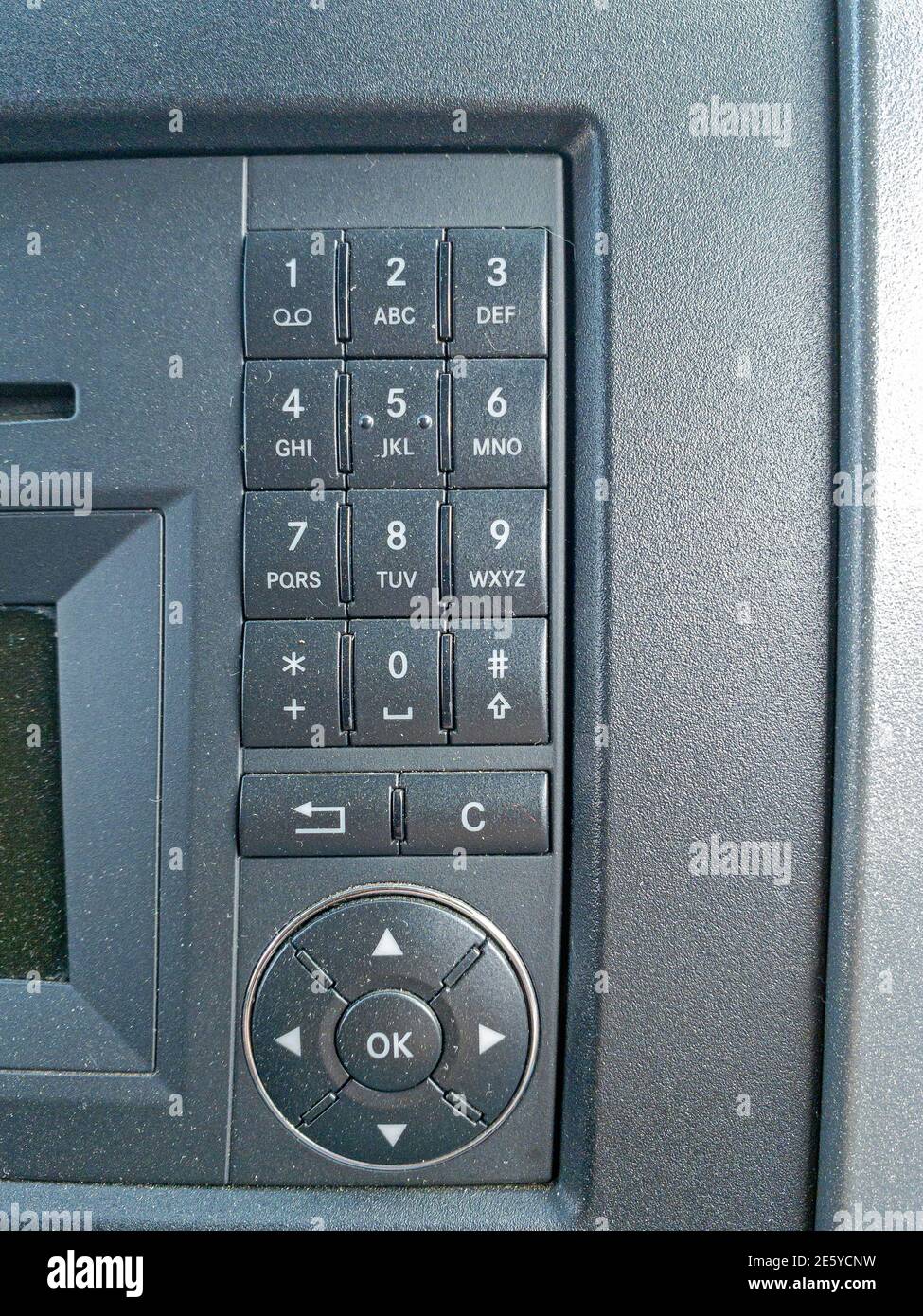 Cellular Phone Numeric Pad at Dashboard in Vehicle Stock Photo Alamy