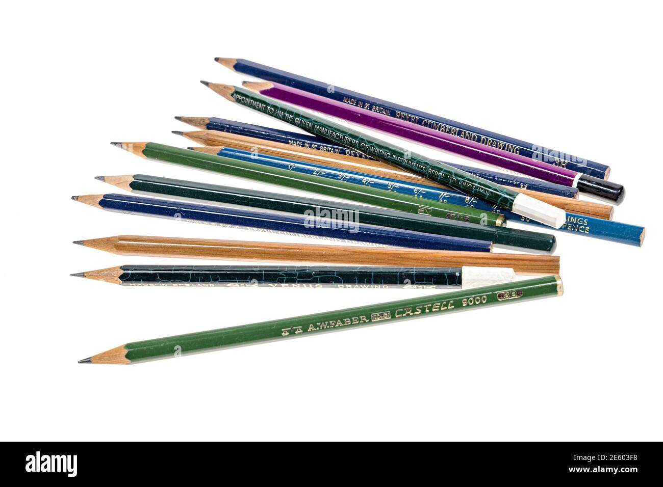 Selection of pencils Stock Photo
