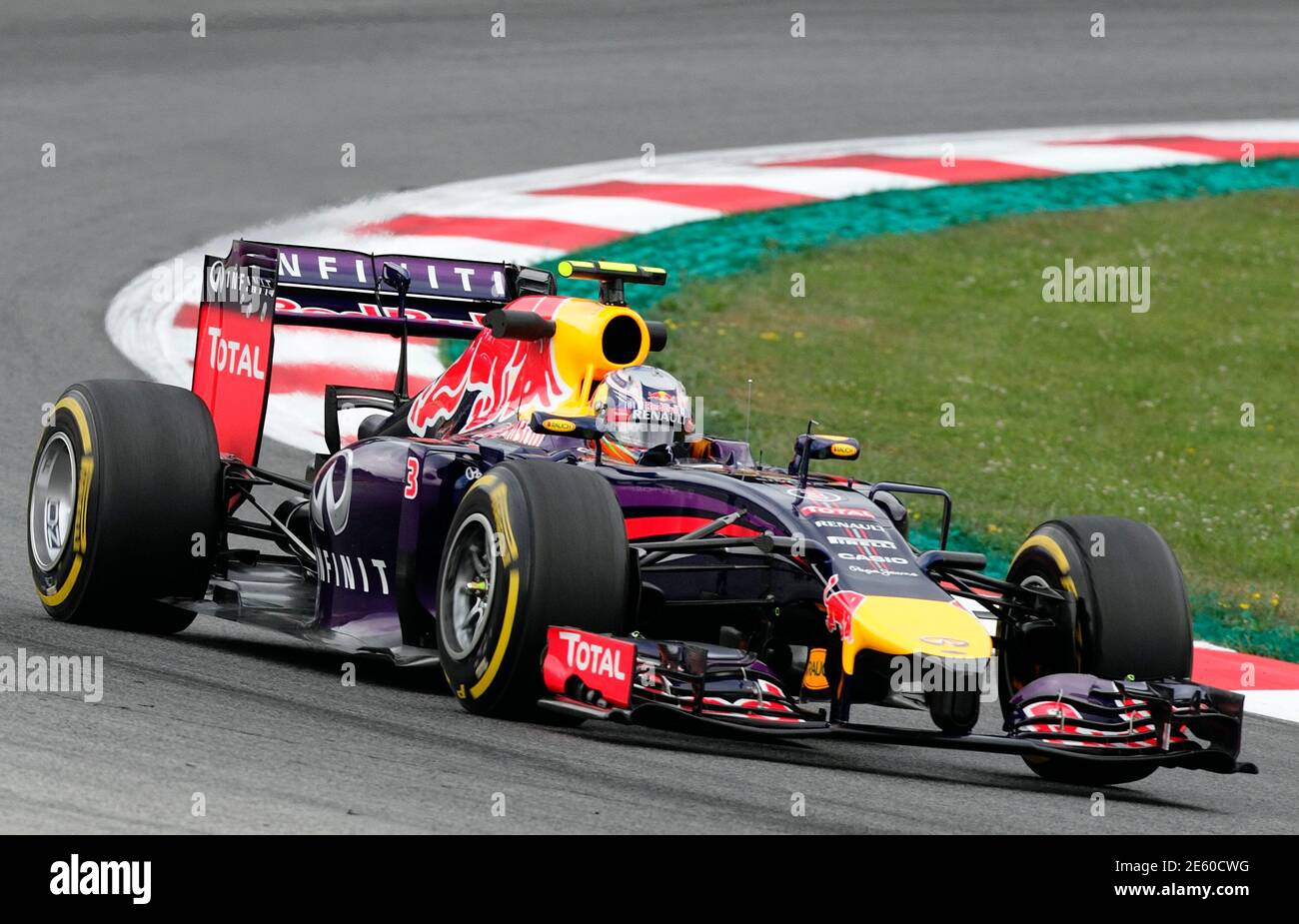 Red Bull Formula One driver Daniel Ricciardo of Australia drives during the  first practice session of the Austrian F1 Grand Prix at the Red Bull Ring  circuit in Spielberg June 20, 2014.