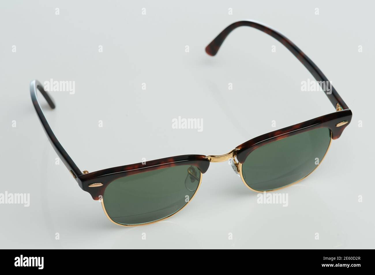 Brown sunglasses frame isometric view isolated. Stylish glasses Stock Photo