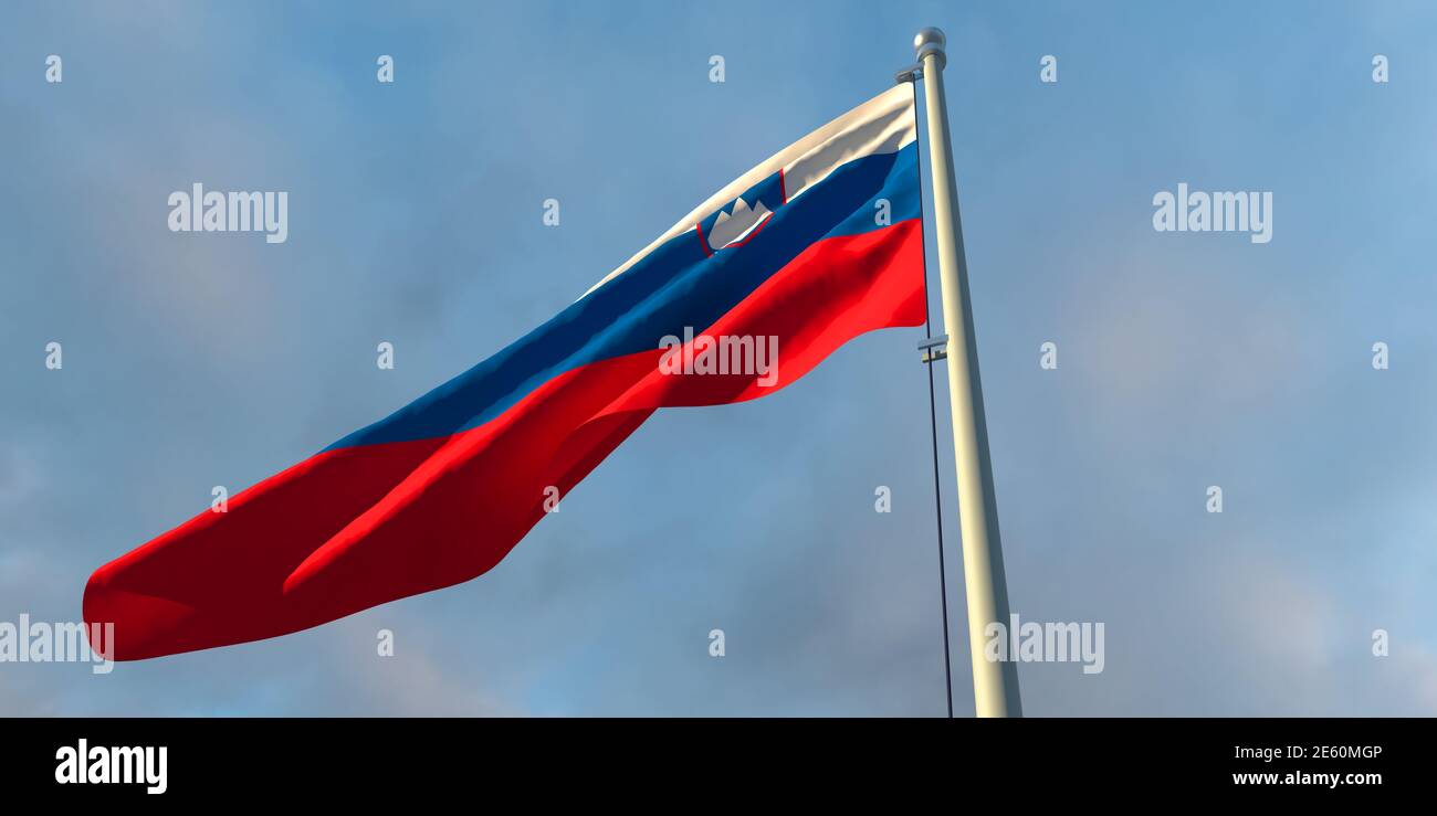 3d rendering of the national flag of the Slovenia Stock Photo - Alamy