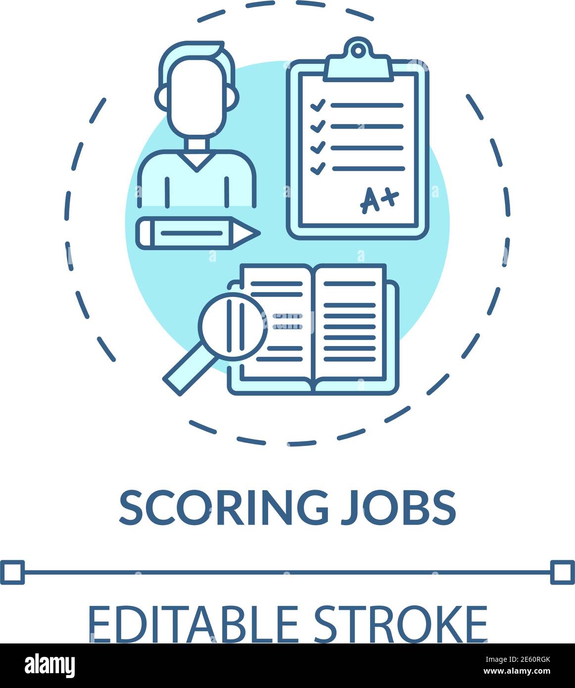 Scoring jobs concept icon Stock Vector Image & Art - Alamy