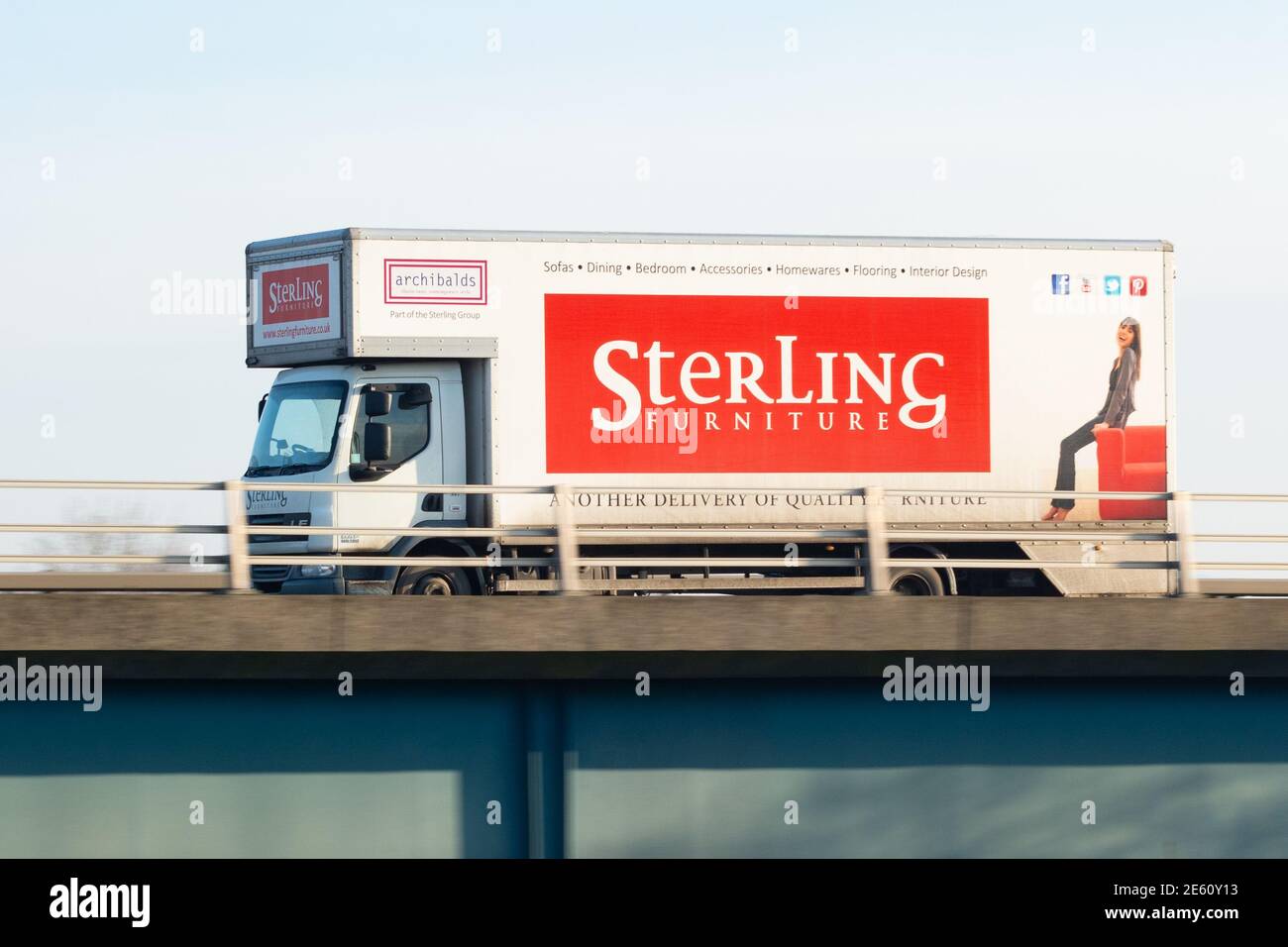 Sterling Furniture delivery van lorry Scotland, UK Stock Photo Alamy