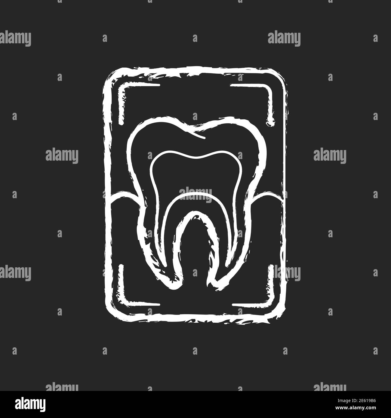 Dental xray chalk white icon on black background Stock Vector Image & Art Alamy
