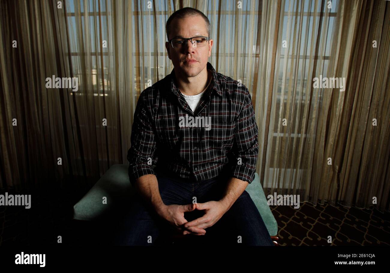 Cast Member Matt Damon Poses For A Portrait While Promoting The Upcoming Film Promised Land In Los Angeles California December 7 2012 The Movie Opens In The U S On January 4 In