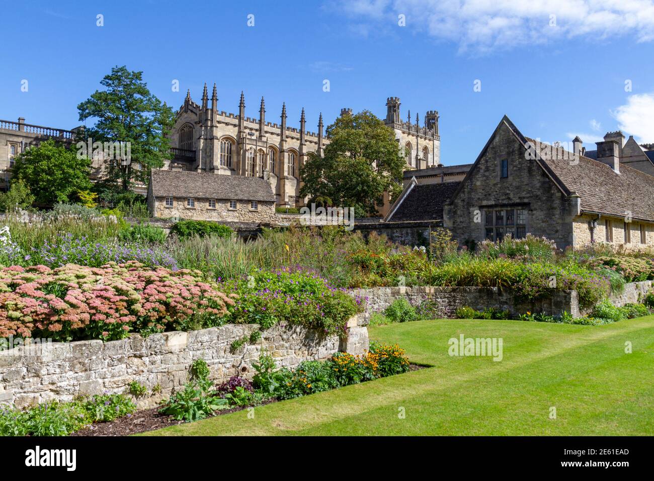 Christ Church College and Memorial Gardens in Oxford, Oxfordshire, UK. Stock Photo
