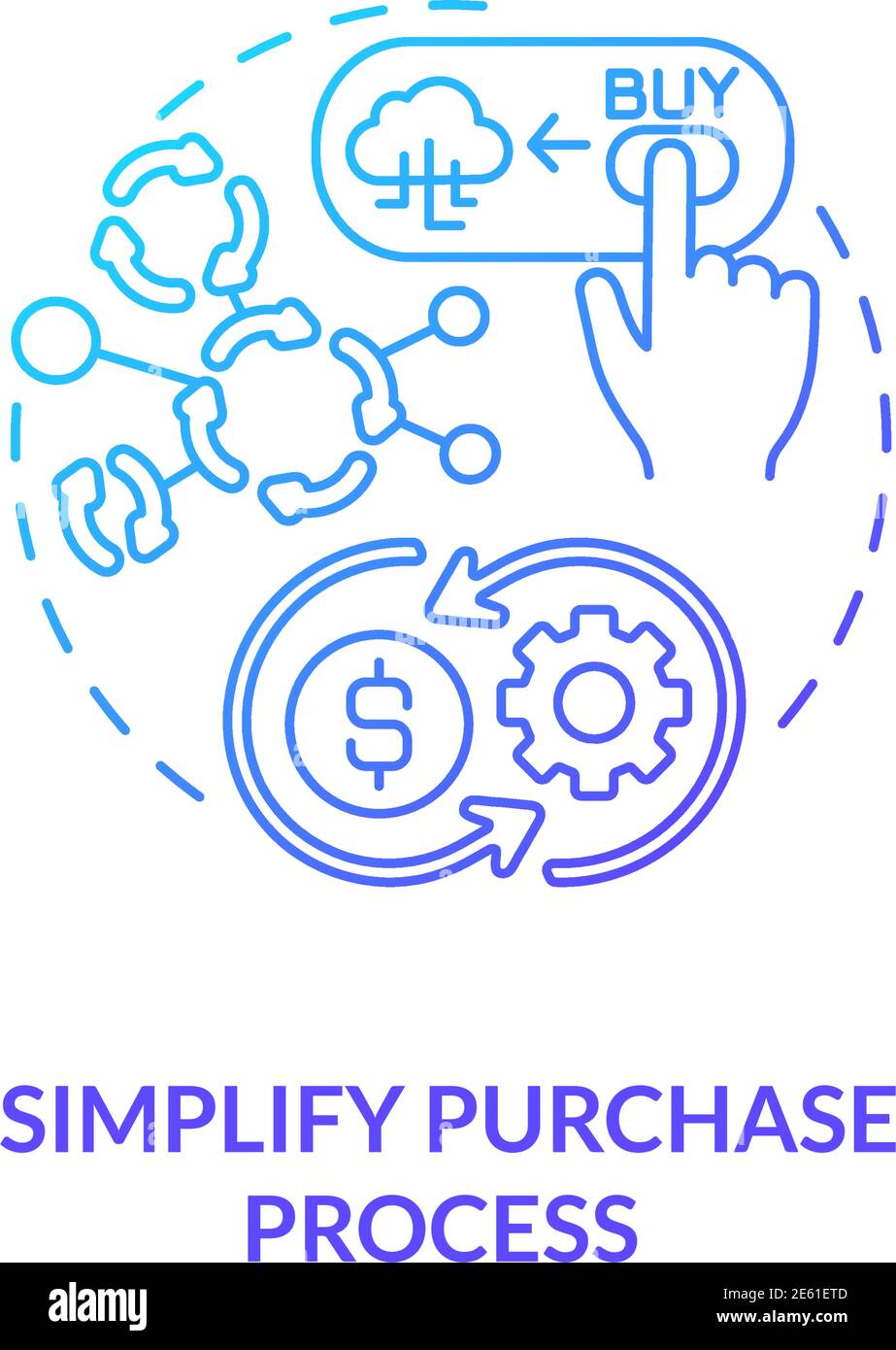 Simplifying purchase process concept icon Stock Vector Image & Art - Alamy